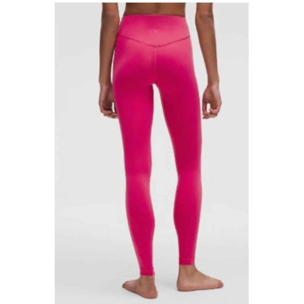 Lululemon Wunder Under SmoothCover HR‎ Tight 25 Rose Blush Pink LW5FV8S Size 4